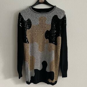 Vintage Spree International Beaded Sequin Sweater